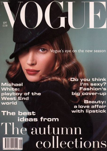 Christy Turlington, Mario Testino, Vogue Magazine September 1993 Cover ...
