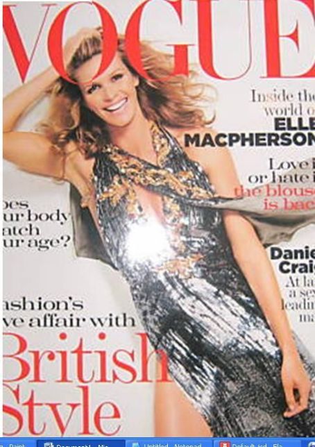 Elle Macpherson Mario Testino Vogue Magazine October 2004 Cover Photo United Kingdom 9296