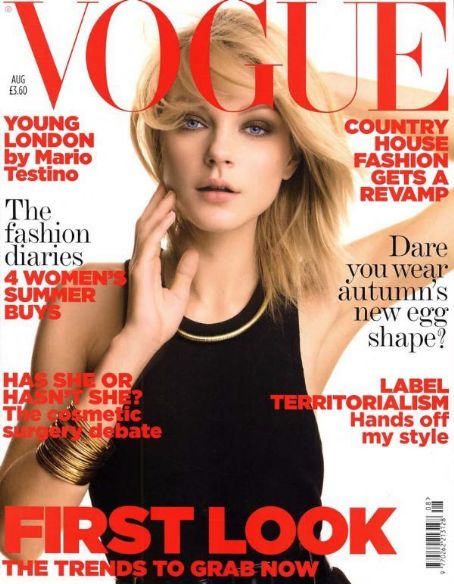 Jessica Stam, Patrick DeMarchelier, Vogue Magazine August 2006 Cover ...