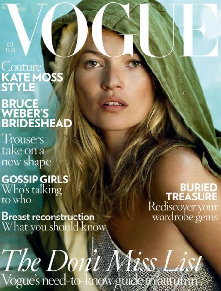 Kate Moss, Vogue Magazine October 2008 Cover Photo - United Kingdom