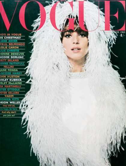 Elsa Martinelli, Vogue Magazine December 1965 Cover Photo - United States