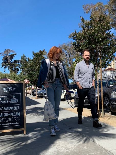 Christina Hendricks – Spotted with a mystery man on Coast Village Road in Montecito