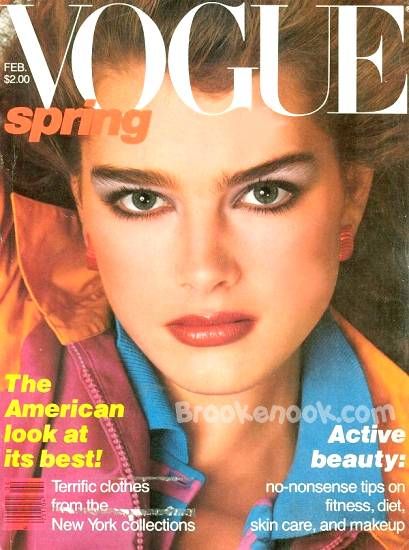 Brooke Shields, Vogue Magazine February 1980 Cover Photo - United States