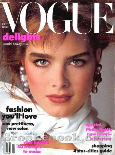 Brooke Shields, Vogue Magazine October 1983 Cover Photo - United States