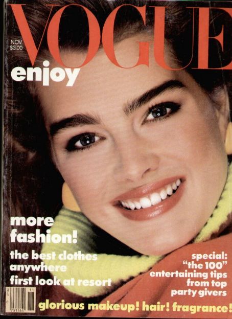 Brooke Shields, Vogue Magazine November 1983 Cover Photo - United States