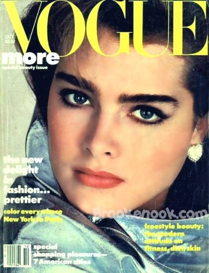 Brooke Shields, Vogue Magazine October 1984 Cover Photo - United States