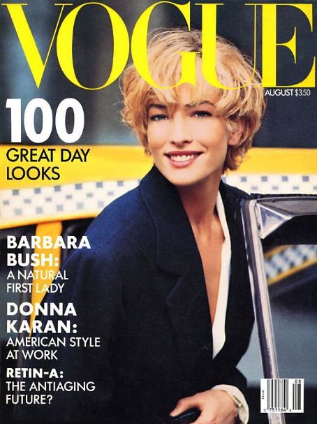 Tatjana Patitz, Vogue Magazine August 1989 Cover Photo - United States