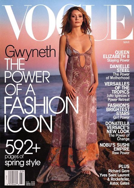 Gwyneth Paltrow, Vogue Magazine March 2002 Cover Photo - United States