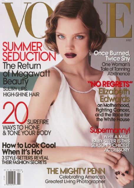 Natalia Vodianova, Mario Testino, Vogue Magazine July 2007 Cover Photo ...