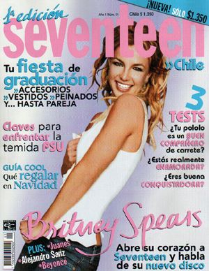 Britney Spears, Seventeen Magazine 2003 Cover Photo - Chile
