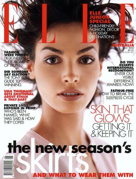 Gilles Bensimon, Inés Sastre, Elle Magazine July 1998 Cover Photo ...