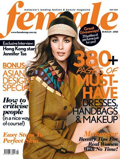 Jennifer Tse, Female Magazine May 2012 Cover Photo - Malaysia