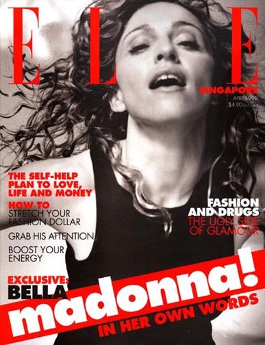 Madonna, Elle Magazine 1998 Cover Photo - Singapore