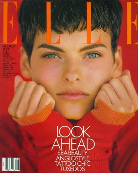 Linda Evangelista, Gilles Bensimon, Elle Magazine August 1989 Cover ...