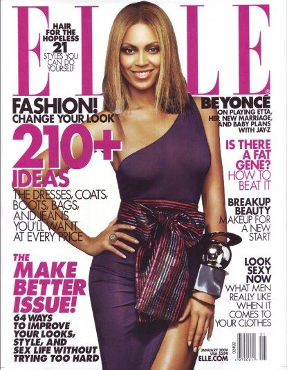 Beyoncé, Alexei Hay, Elle Magazine January 2009 Cover Photo - United States