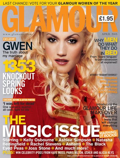 Gwen Stefani, Glamour Magazine April 2005 Cover Photo - United Kingdom