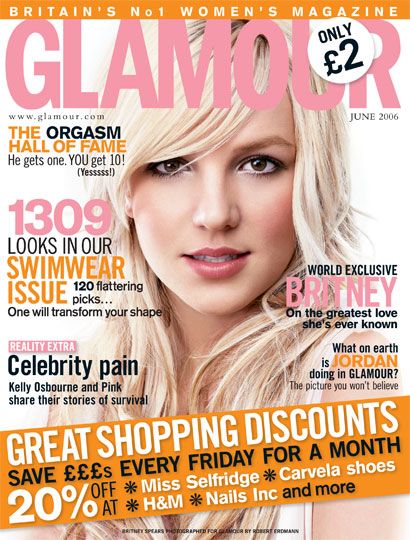 Britney Spears, Glamour Magazine June 2006 Cover Photo - United Kingdom