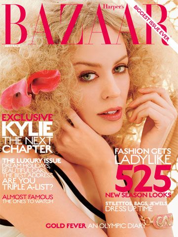 Kylie Minogue, Tesh, Harper's Bazaar Magazine September 2004 Cover ...