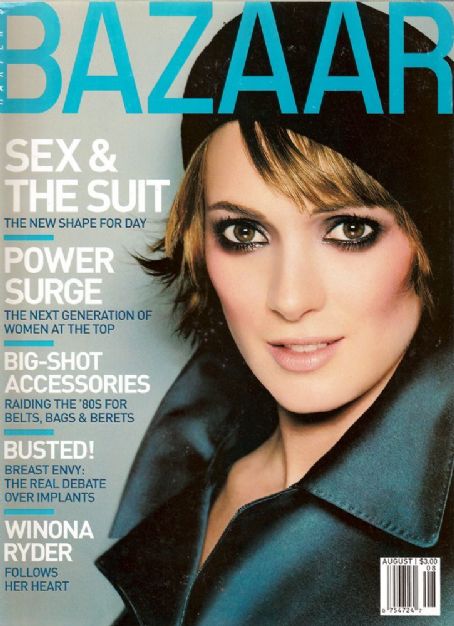 Winona Ryder, Craig McDean, Harper's Bazaar Magazine August 2000 Cover