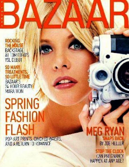 Meg Ryan, Patrick DeMarchelier, Harper's Bazaar Magazine January 2001