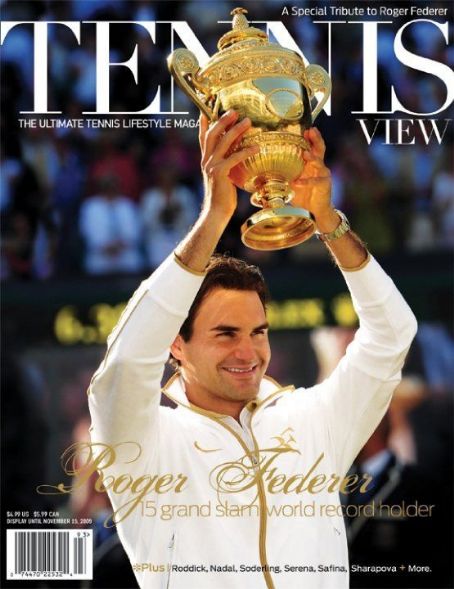 Roger Federer, Tennis Magazine September 2009 Cover Photo - United States