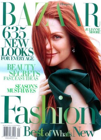 Julianne Moore, Harper's Bazaar Magazine January 2006 Cover Photo