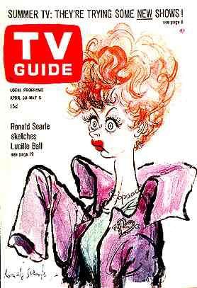 Lucille Ball, TV Guide Magazine 30 April 1966 Cover Photo - United States