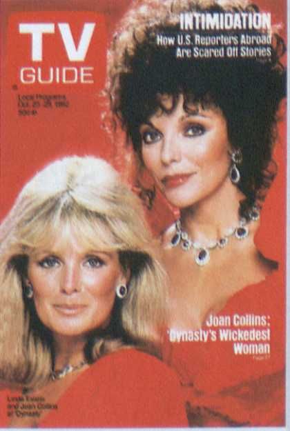 Joan Collins - TV Guide Magazine [United States] (23 October 1982)