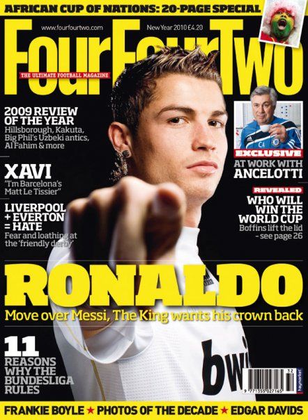 Cristiano Ronaldo, Four Four Two Magazine February 2010 Cover Photo ...