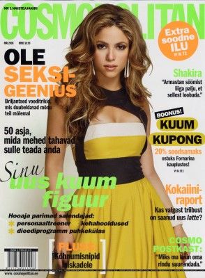 Shakira, Cosmopolitan Magazine May 2008 Cover Photo - Estonia