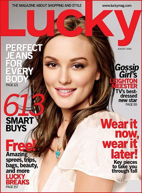 Leighton Meester, Lucky Magazine August 2008 Cover Photo - United States