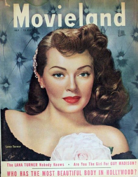 Lana Turner, Movieland Magazine July 1947 Cover Photo - United States