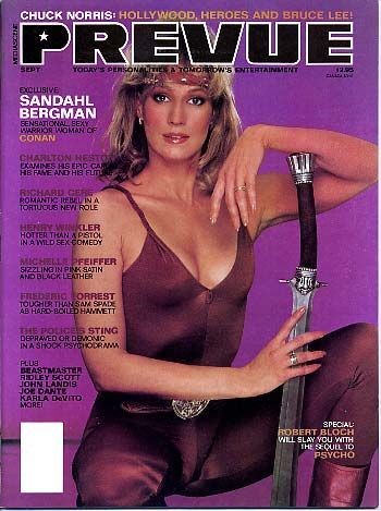 Sandahl Bergman - Prevue Magazine [United States] (August 1982)