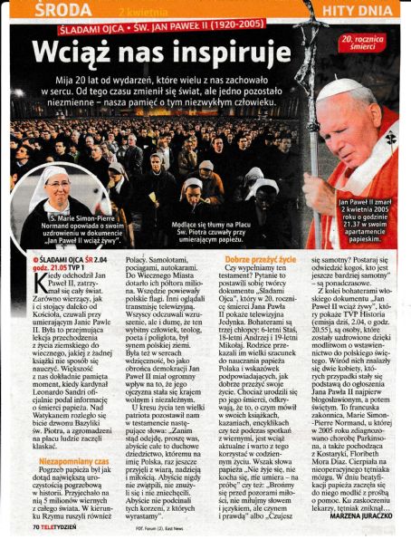 Pope John Paul II - Tele Tydzień Magazine Pictorial [Poland] (28 March 2025)