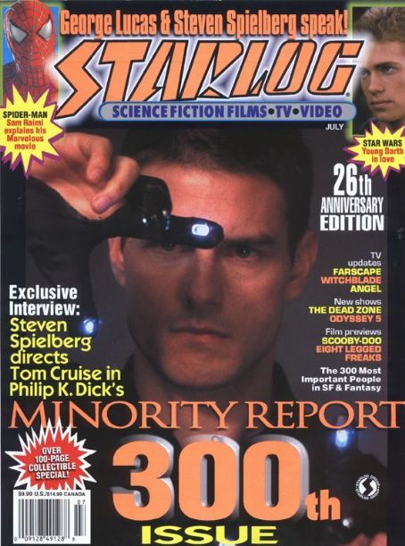 Tom Cruise, Minority Report, Starlog Magazine July 2002 Cover Photo ...
