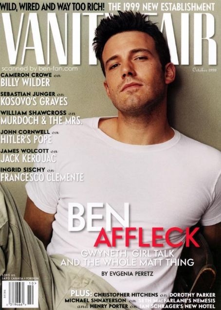 Ben Affleck, Vanity Fair Magazine October 1999 Cover Photo - United States