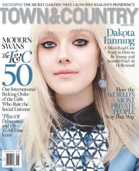 Dakota Fanning, Town & Country Magazine August 2014 Cover Photo