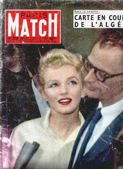 Marilyn Monroe Paris Match Magazine France July 1956 Famousfix Com Post