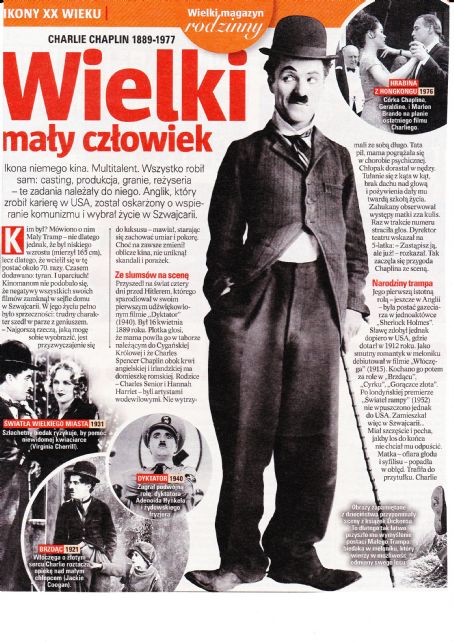Charlie Chaplin - Tele Tydzień Magazine Pictorial [Poland] (7 April 2017)