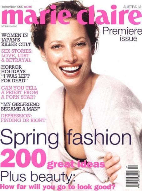 Christy Turlington, Marie Claire Magazine September 1995 Cover Photo ...