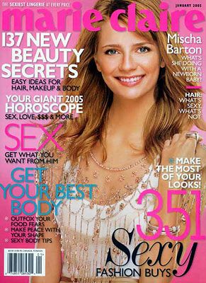 Mischa Barton, Marie Claire Magazine January 2005 Cover Photo - United ...