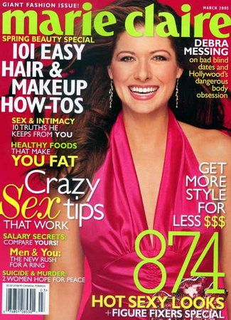 Debra Messing, Marie Claire Magazine March 2005 Cover Photo - United States