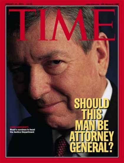 John Ashcroft - Time Magazine [United States] (22 January 2001)