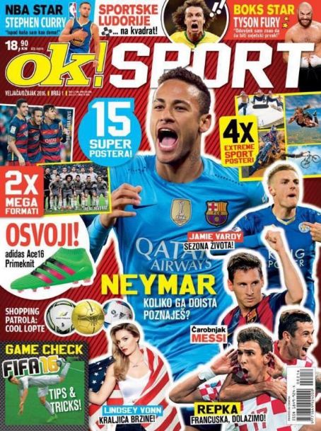 Neymar - Ok!sport Magazine Cover [Croatia] (February 2016)