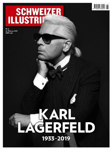 Karl Lagerfeld, Schweizer Illustrierte Magazine 22 February 2019 Cover ...