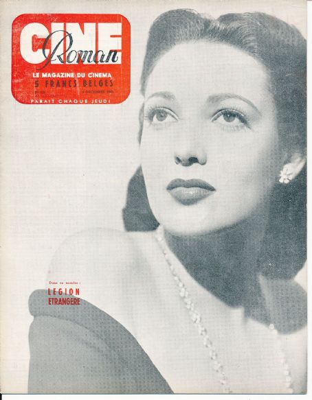 Linda Darnell, Cine Roman Magazine 04 December 1949 Cover Photo - Belgium