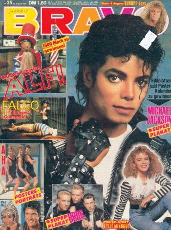 Michael Jackson, Bravo Magazine 25 August 1988 Cover Photo - Germany