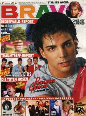 Richard Grieco, Bravo Magazine 16 May 1991 Cover Photo - Germany