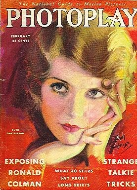 Ruth Chatterton, Photoplay Magazine February 1930 Cover Photo - United ...