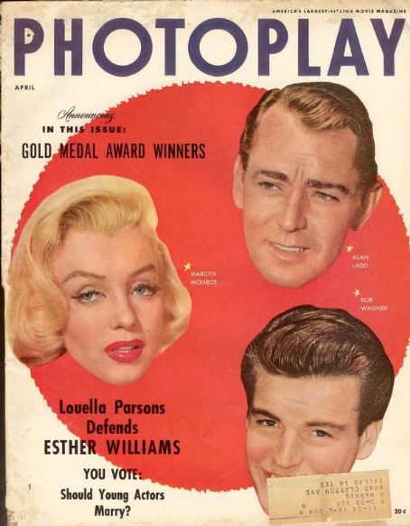 Marilyn Monroe Robert Wagner Alan Ladd Marilyn Monroe And Robert